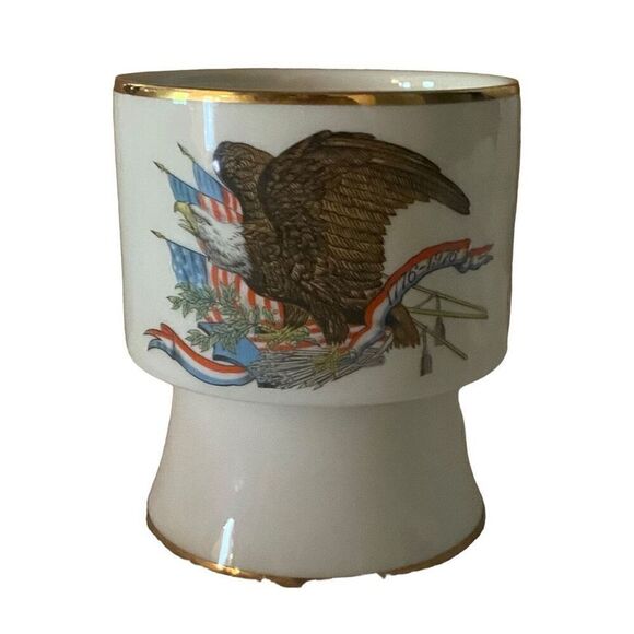 Celebrity Fine China Bicentennial Butter Bell 1976 Bald Eagle‎ - Picture 5 of 11